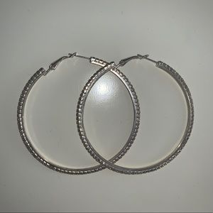 Diamond hoop earrings